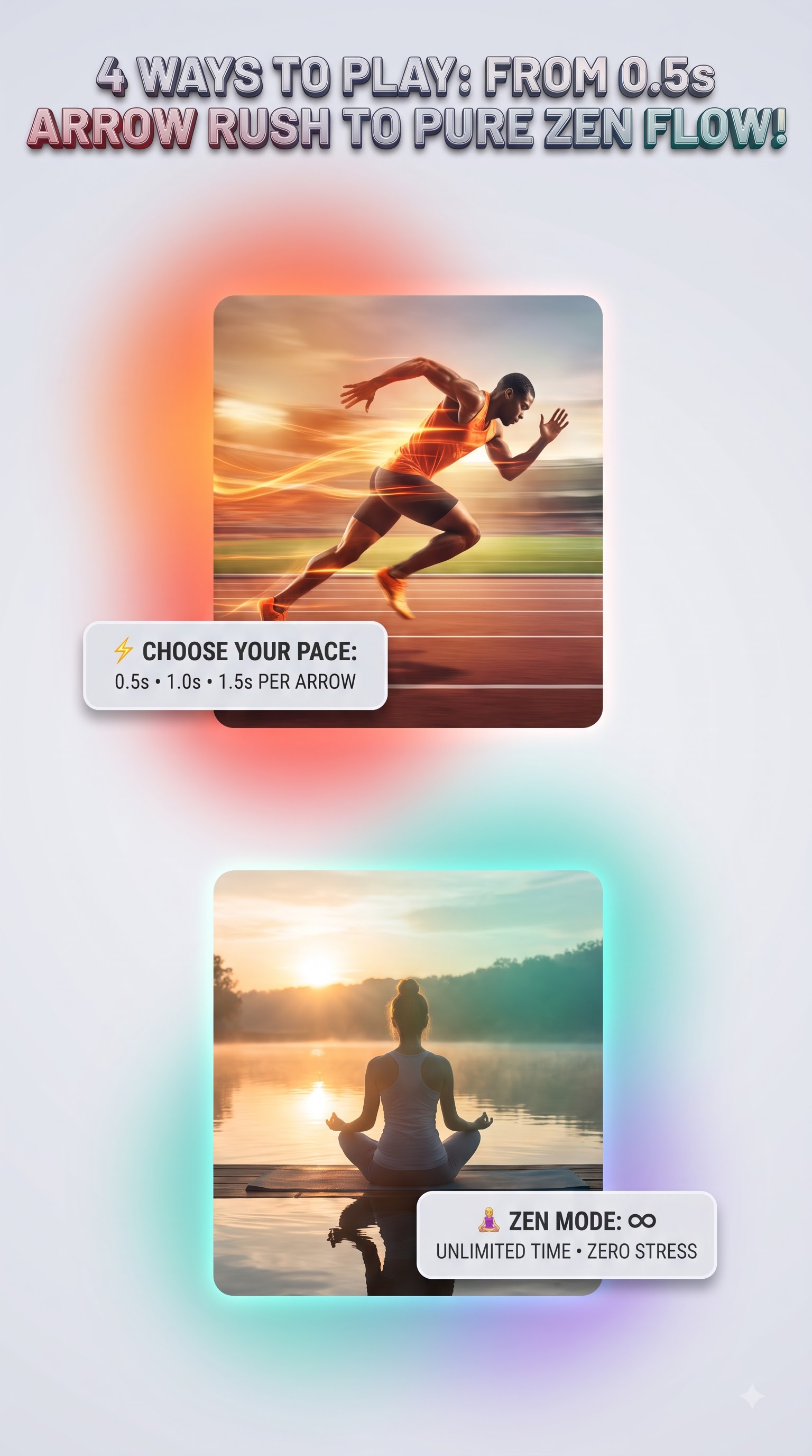 4 Ways to Play: From 0.5s Rush to Zen Flow